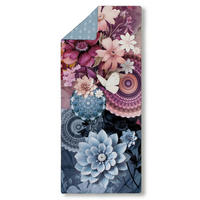 SPORTHANDTUCH 75/180 cm HIP Blau, Multicolor, Bordeaux  - Blau/Bordeaux, Design, Textil (75/180cm)