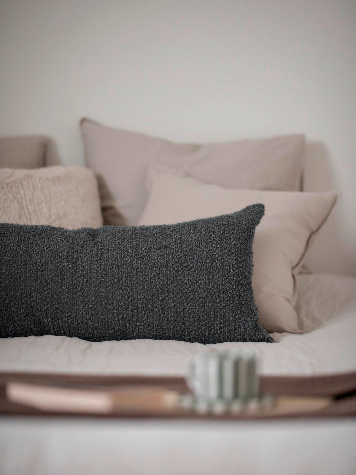 ZIERKISSEN  35/80 cm   - Grau, Basics, Textil (35/80cm)