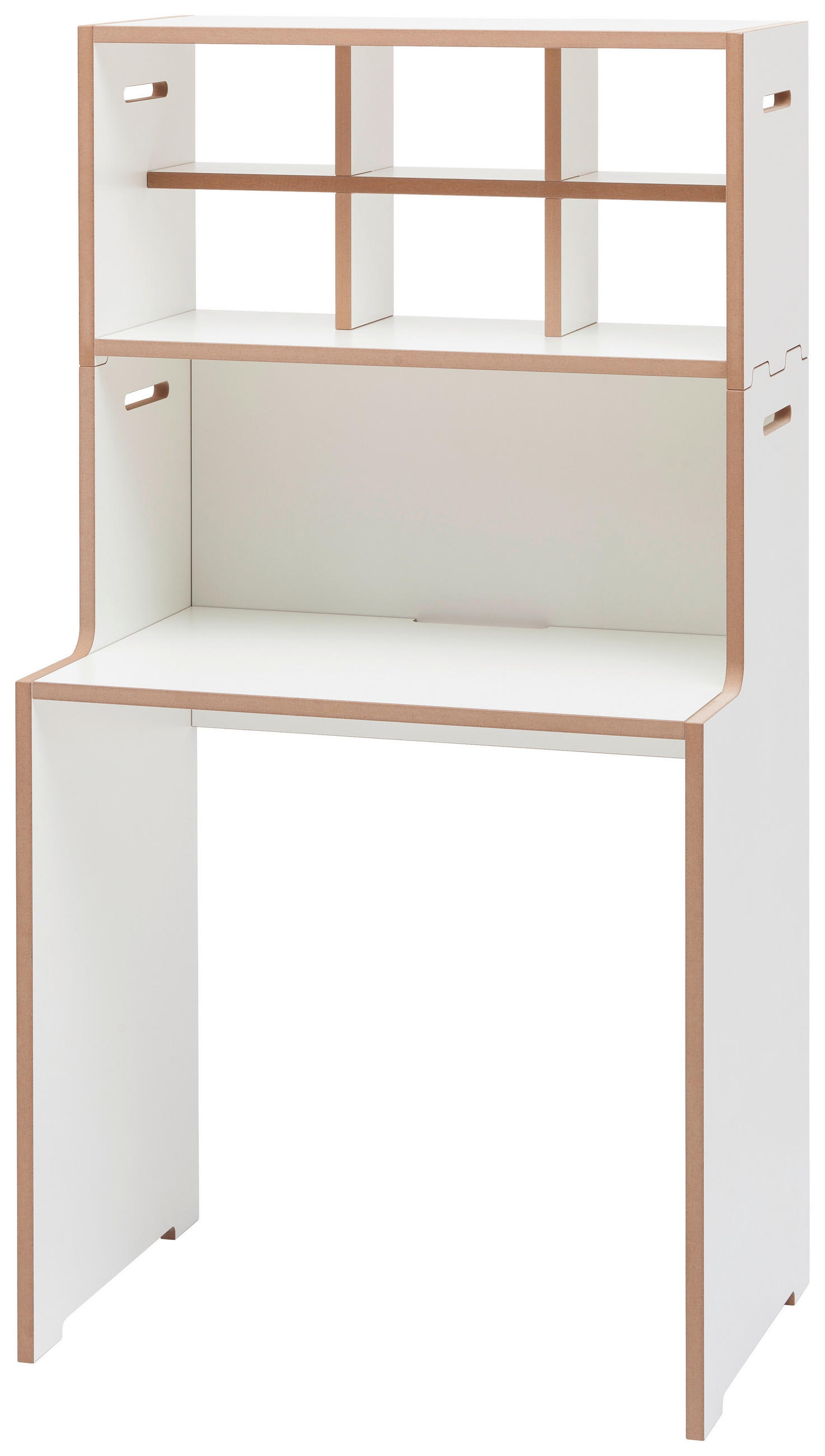 SCHREIBTISCH 76/50/145,3 cm  in Weiß, Buchefarben  - Buchefarben/Weiß, MODERN, Holzwerkstoff (76/50/145,3cm) - Tojo