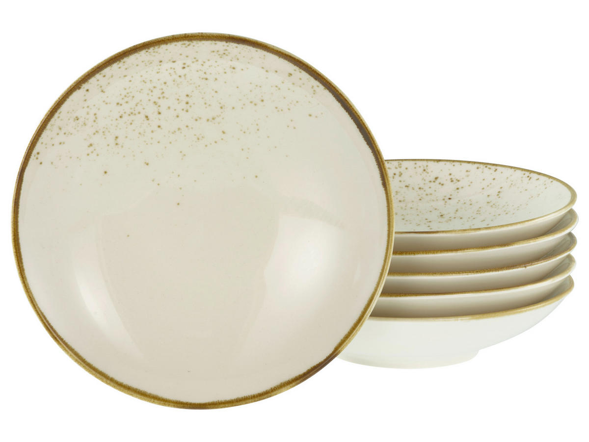 SUPPENTELLERSET Nature Collection 6-teilig  - Creme, Basics, Keramik (22/5cm) - Creatable