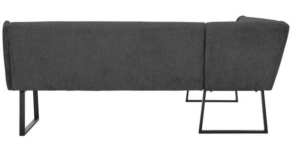ECKBANK 159/217 cm Webstoff Schwarz, Dunkelgrau - Dunkelgrau/Schwarz, Design, Textil/Metall (159/217cm) - Novel