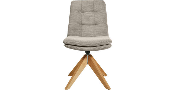 STUHL - Sandfarben/Eichefarben, Design, Holz/Textil (50/90/69cm) - Johann Jakob