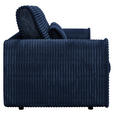 SCHLAFSOFA in Cord, Feincord Dunkelblau  - Schwarz/Dunkelblau, KONVENTIONELL, Kunststoff/Textil (240/83/116cm) - Carryhome