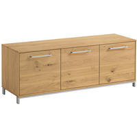 GARDEROBENBANK 127/47/40 cm  - Edelstahlfarben/Eichefarben, Design, Holz/Metall (127/47/40cm) - Novel