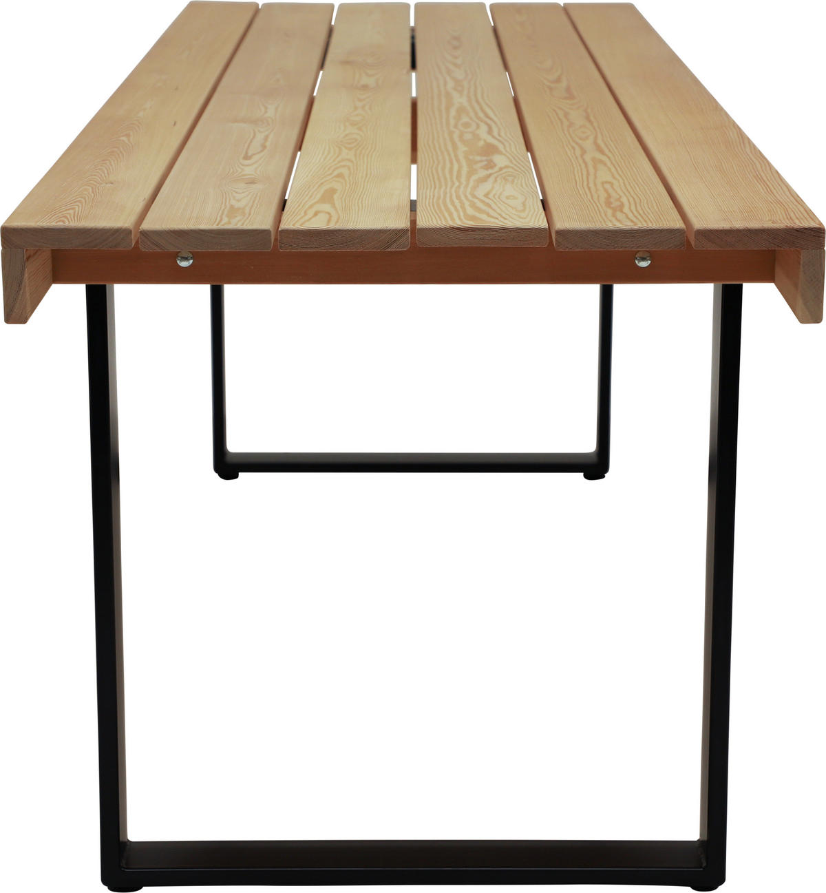 GARTENTISCH 220/68/75 cm Holz rechteckig  - Lärchefarben/Schwarz, MODERN, Holz/Metall (220/68/75cm) - Jan Kurtz