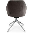 ARMLEHNSTUHL  in Aluminium Velours  - Taupe/Alufarben, Design, Textil/Metall (58/81,5-84,5/60cm) - Johann Jakob