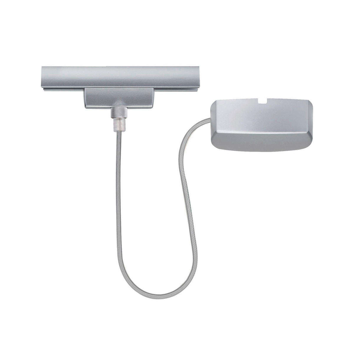 SCHIENENSYSTEM-EINSPEISER URail Kabeleinspeisung m.1000W   - Chromfarben, Basics, Metall (16,5/100cm) - Paulmann