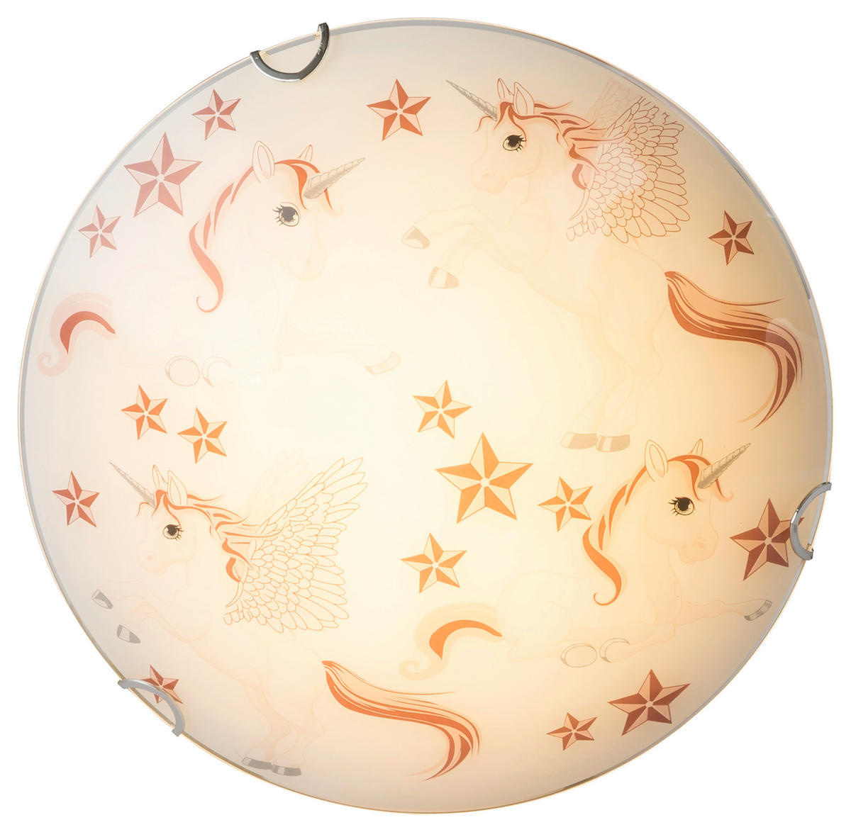 OTROŠKA STROPNA SVETILKA  Natalie 16 W//3000 K/230 V/ - roza/bela, Basics, kovina/steklo (30/8,5cm) - Globo