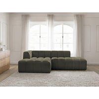 ECKSOFA  ANNECY Grün Bouclé  - Schwarz/Grün, MODERN, Kunststoff/Textil (170/262cm)
