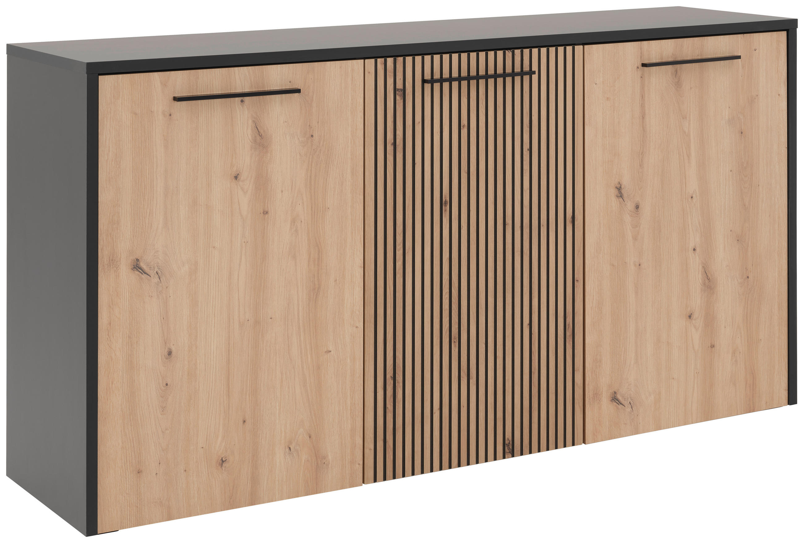 Kommode 165cm Louis Artisan Eiche Dekor/schwarz