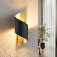 WANDLEUCHTE Marie 8/24/11 cm   - Goldfarben/Schwarz, Basics, Metall (8/24/11cm) - Marama
