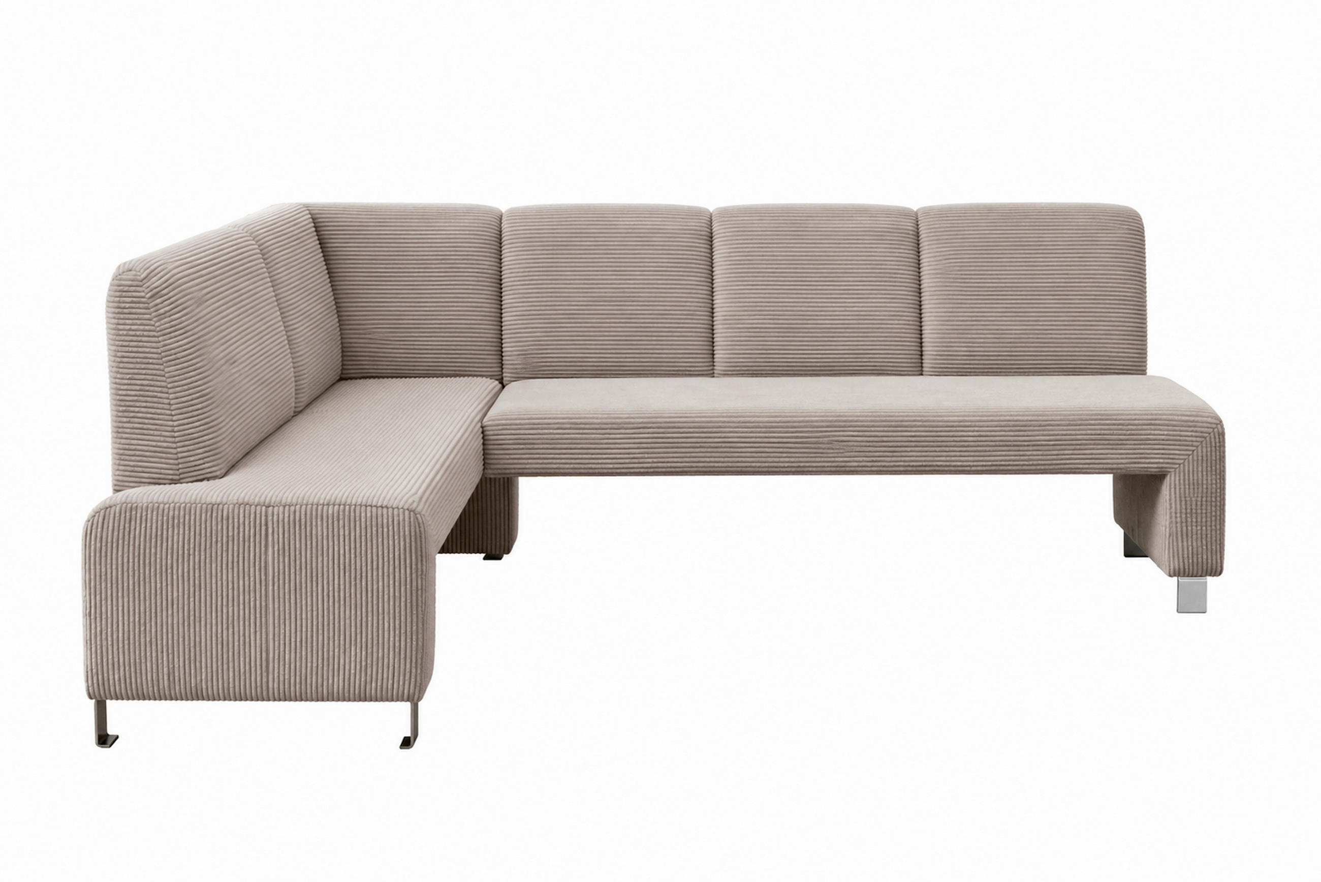 KLUPA KUTNA  svijetlo smeđa, cappuccino  drvo, tekstil, drvni materijal      - srebrne boje/svijetlo smeđa, Moderno, drvni materijal/drvo (244/157cm) - Livetastic