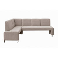 KLUPA KUTNA  svijetlo smeđa, cappuccino  drvo, tekstil, drvni materijal      - srebrne boje/svijetlo smeđa, Moderno, drvni materijal/drvo (244/157cm) - Livetastic