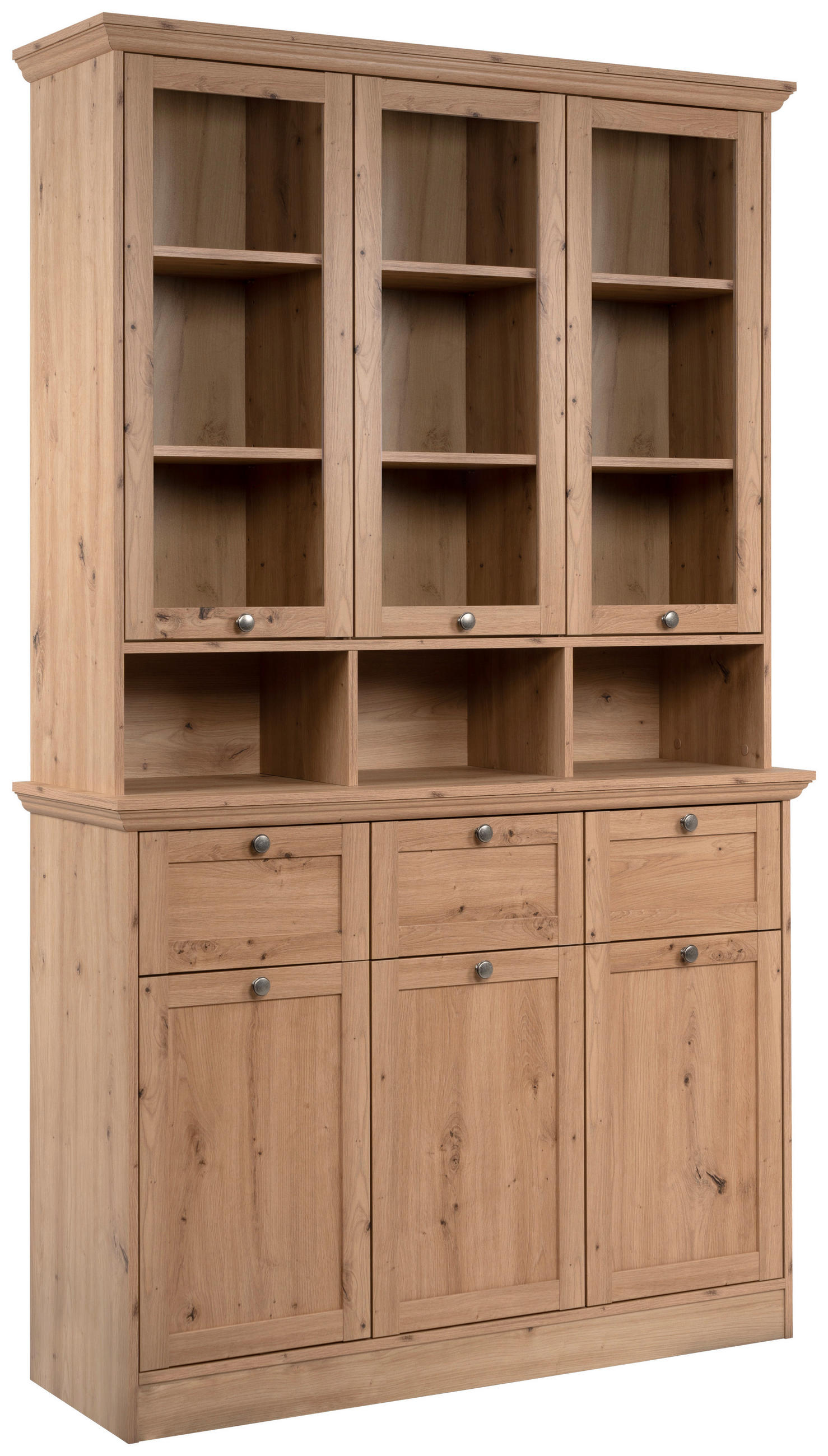 BUFFET 120/200/40 cm  in Eiche Artisan  - Eiche Artisan, Natur, Glas/Holzwerkstoff (120/200/40cm) - Livetastic