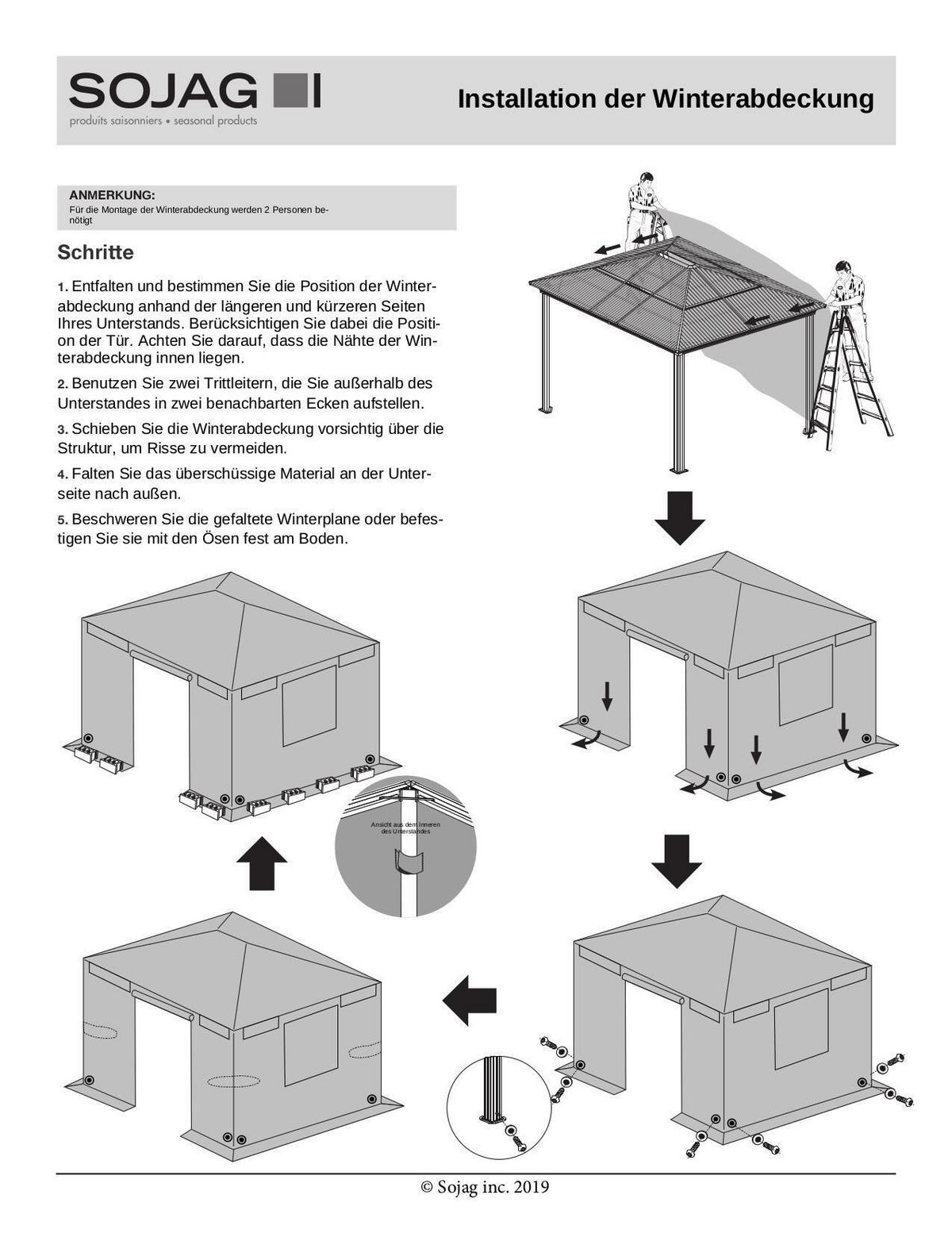SCHUTZPLANE  - Grau, Basics, Textil (426/303/292cm)