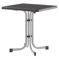 GARTENKLAPPTISCH 70/70/72 cm Metall quadratisch  - Anthrazit/Graphitfarben, Basics, Kunststoff/Metall (70/70/72cm) - Sieger