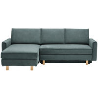 ECKSOFA in Chenille Petrol  170/237 cm  - Eichefarben/Petrol, KONVENTIONELL, Holz/Textil (170/237cm) - Sedda