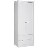 OMARA S KLASIČNIMI VRATI, bela  - srebrne barve/bela, Trendi, kovina/leseni material (80/200/51cm) - MID.YOU