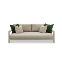 LOUNGESOFA 236/84/128 cm Aluminium  - Taupe/Grün, Basics, Textil/Metall (236/84/128cm) - Zebra 