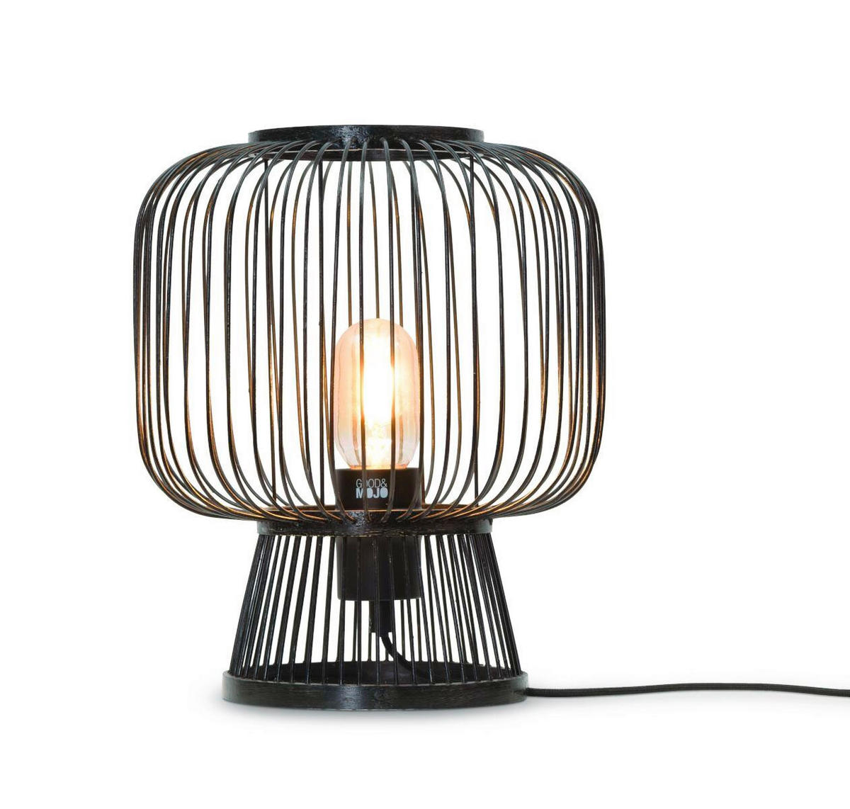 STOLNÍ LAMPA, nástěnný stmívač, 26/30 cm  - černá, Trend (26/30cm) - Good & Mojo