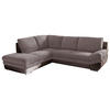 WOHNLANDSCHAFT Taupe, Dunkelbraun  - Taupe/Chromfarben, MODERN, Textil/Metall (221/264cm) - MID.YOU