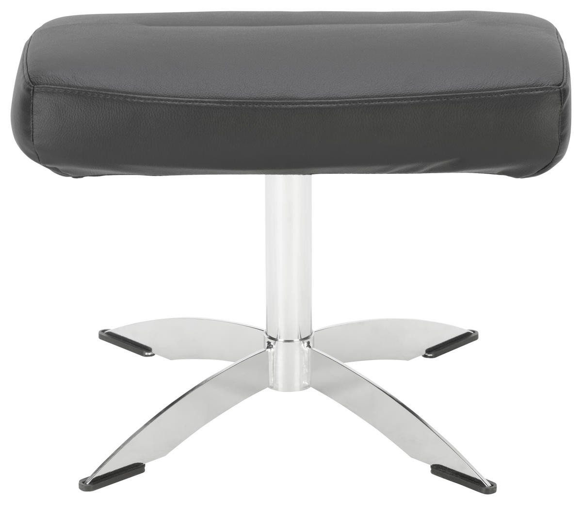 RELAXAČNÍ KŘESLO, kůže, černá - černá, Design, kov/kůže (71/105/75cm) - Welnova