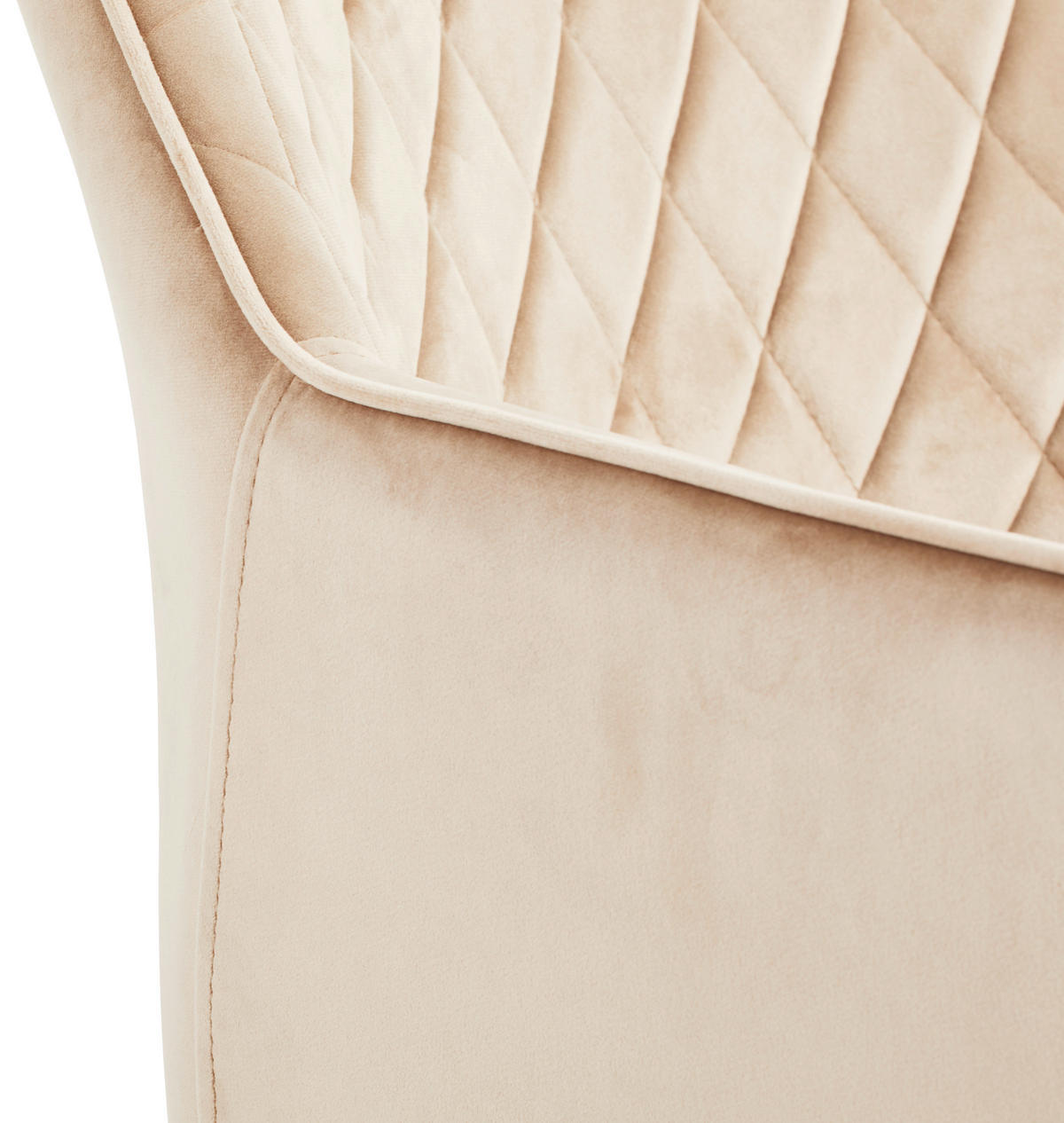 ARMLEHNSTUHL  in Eisen Samt  - Taupe/Beige, KONVENTIONELL, Holz/Textil (56/80,5/56cm) - MID.YOU
