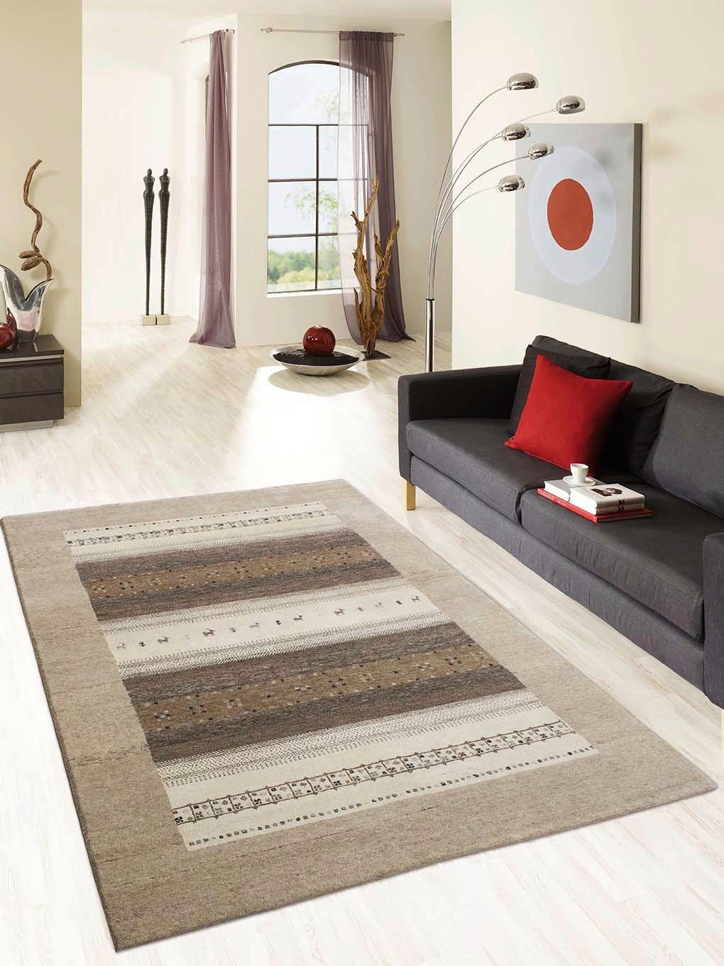 WOLLTEPPICH 250/350 cm Braun, Naturfarben, Beige  - Beige/Braun, Design, Textil (250/350cm) - Cazaris