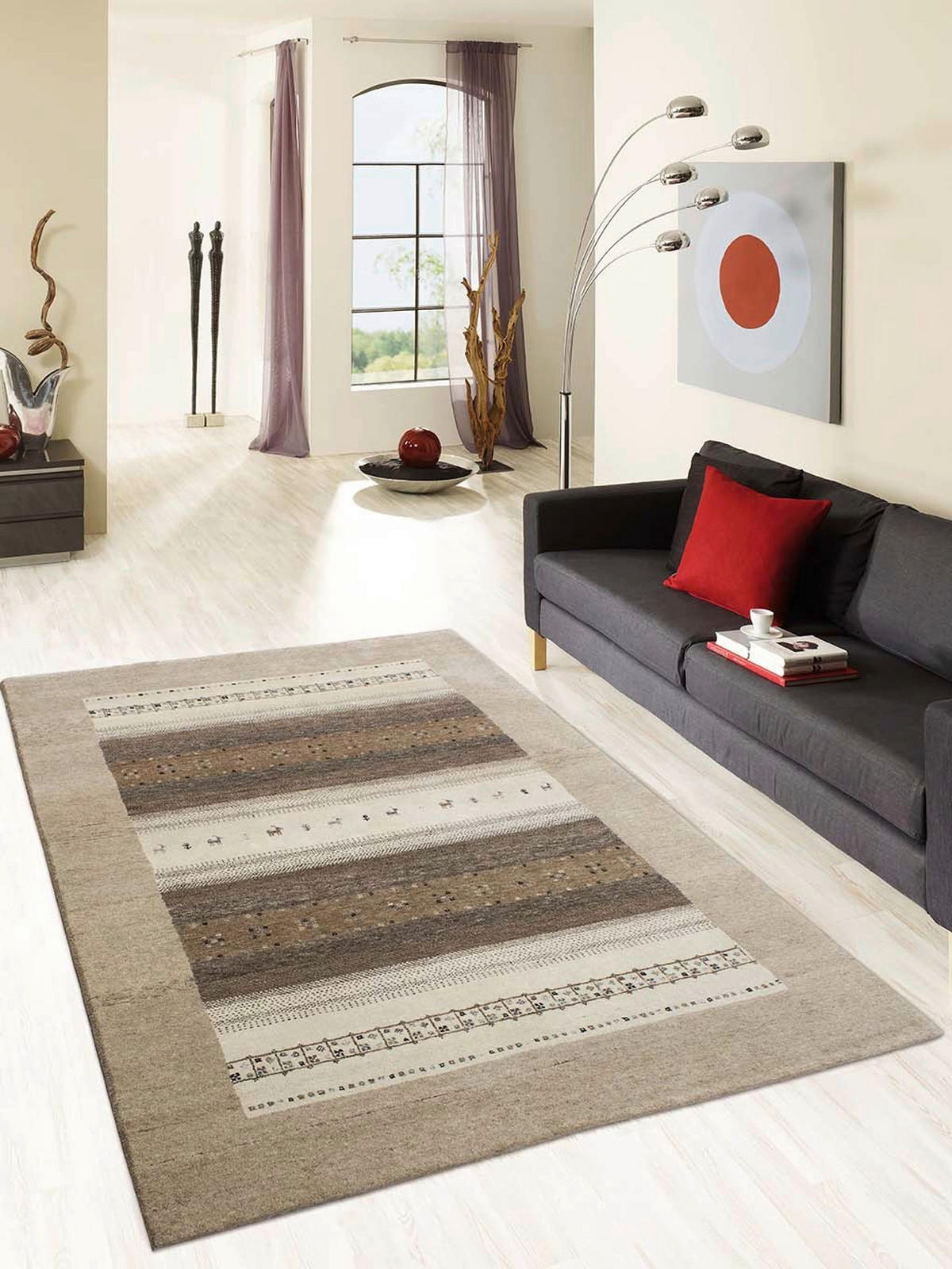 WOLLTEPPICH 250/350 cm Braun, Naturfarben, Beige  - Beige/Braun, Design, Textil (250/350cm) - Cazaris