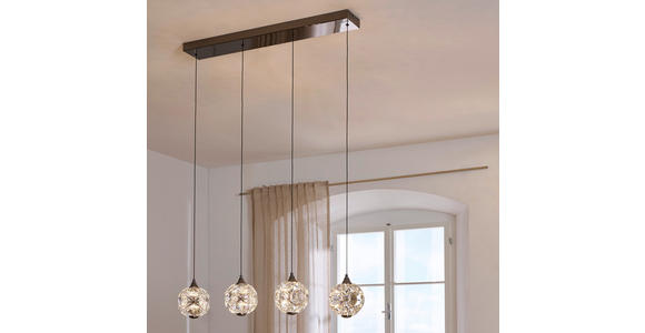 LED-HÄNGELEUCHTE 93/15/150 cm  - Chromfarben, Trend, Glas/Metall (93/15/150cm) - Ambiente