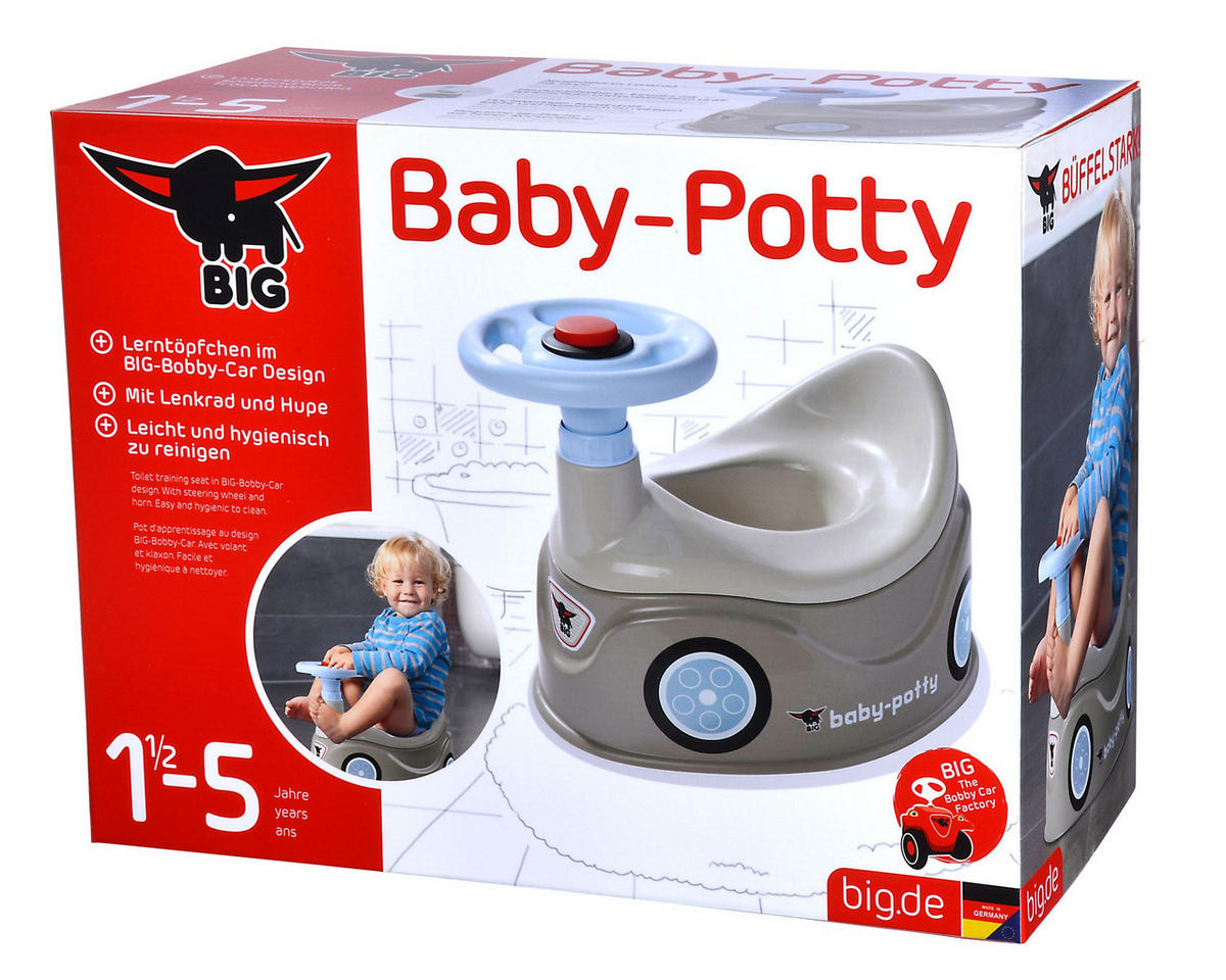 TÖPFCHEN BIG Baby Potty  - Hellblau/Grau, Basics, Kunststoff (43/31/28cm) - BIG