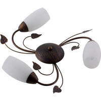 Plafonieră - culoare alabastru/ruginiu, Konventionell, sticlă/metal (47/14cm)