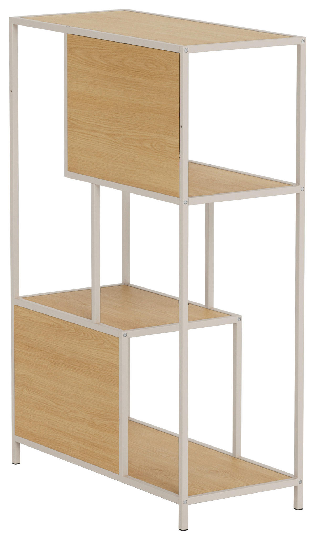 REGAL Grau, Eichefarben  - Eichefarben/Grau, MODERN, Holzwerkstoff/Metall (77/114/35cm) - Xora