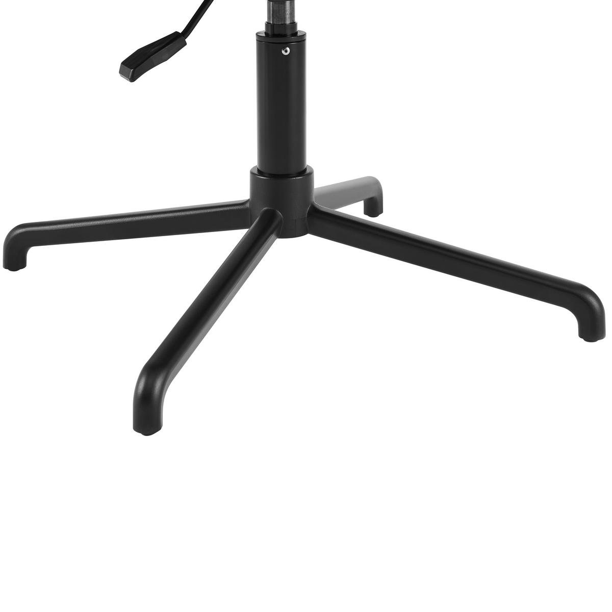 ARMLEHNSTUHL  in Aluminium Echtleder pigmentiert  - Schwarz, MODERN, Leder/Metall (61/86-93/66cm) - Novel