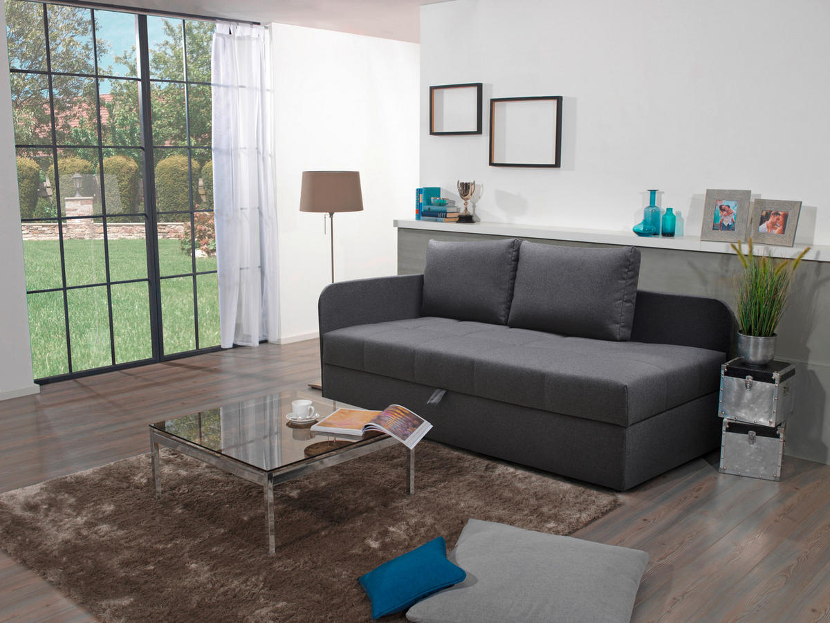 HEVERŐ textil szürke  - fekete/szürke, Basics, műanyag/textil (205/90/95cm) - Xora