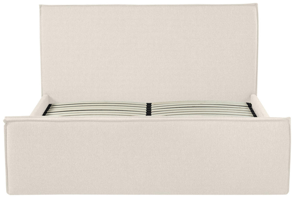 POLSTERBETT Lattenrost, Bettkasten Creme 180/200 cm  - Creme/Schwarz, MODERN, Holz/Kunststoff (180/200cm) - Livetastic