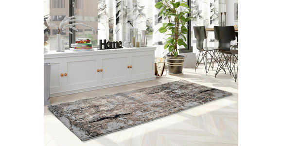 LÄUFER 80/200 cm Timeline Quantum Braun, Beige  - Beige/Braun, Design, Textil (80/200cm) - Novel