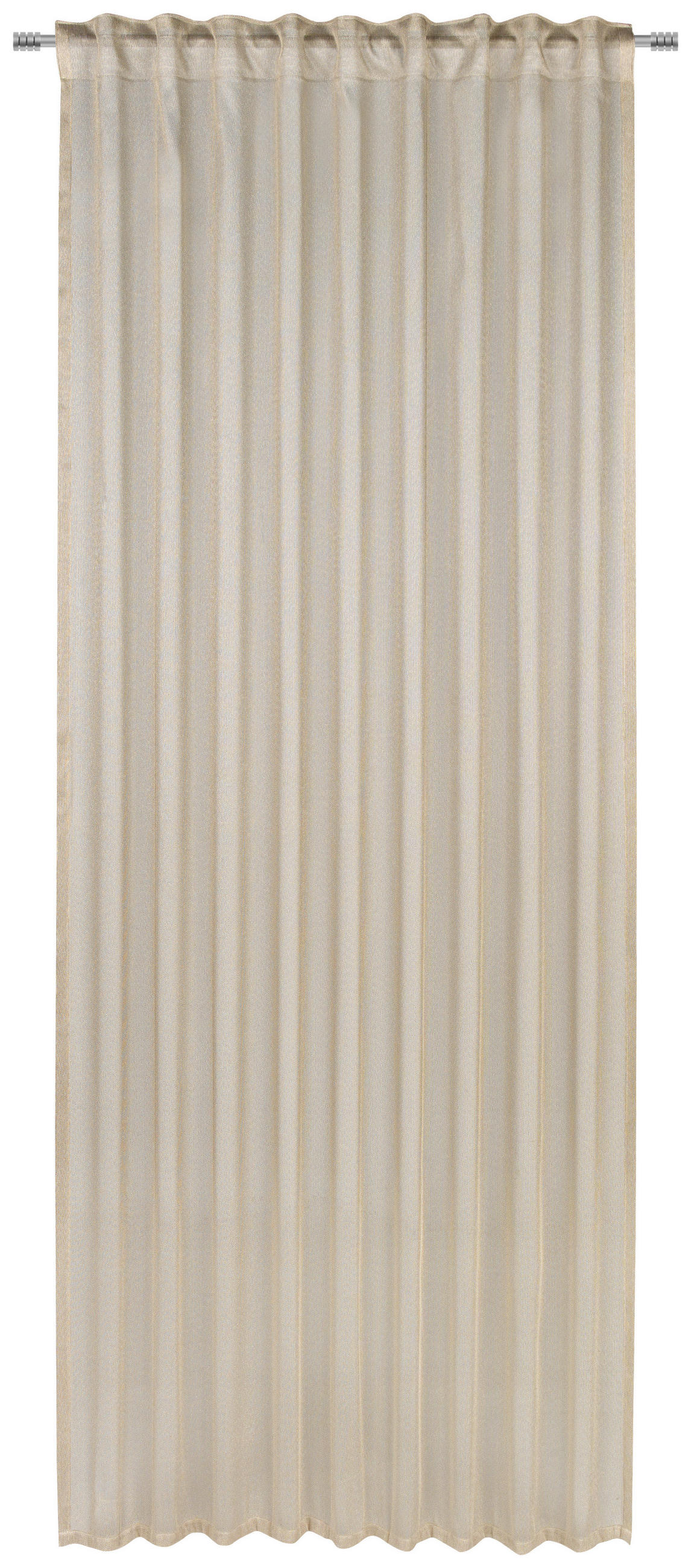 FERTIGVORHANG  transparent  140/245 cm   - Beige, Basics, Textil (140/245cm) - Esposa