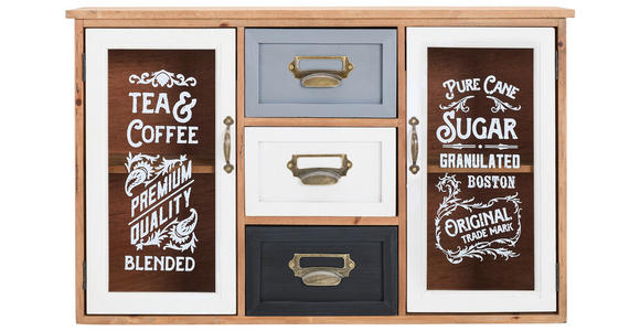 HÄNGEVITRINE  in massiv Tanne Multicolor, Naturfarben  - Goldfarben/Multicolor, LIFESTYLE, Holz/Metall (69,5/43/19cm) - Landscape