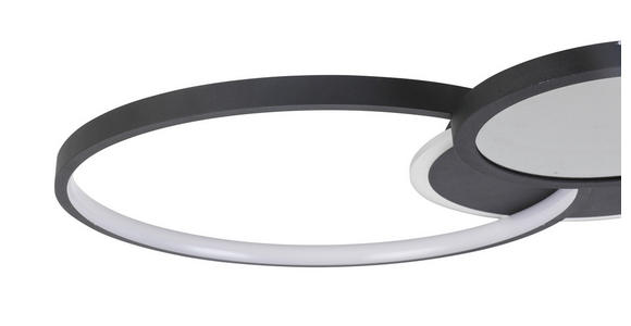 LED-DECKENLEUCHTE 55/45/7,5 cm - Schwarz, LIFESTYLE, Kunststoff/Metall (55/45/7,5cm) - Novel