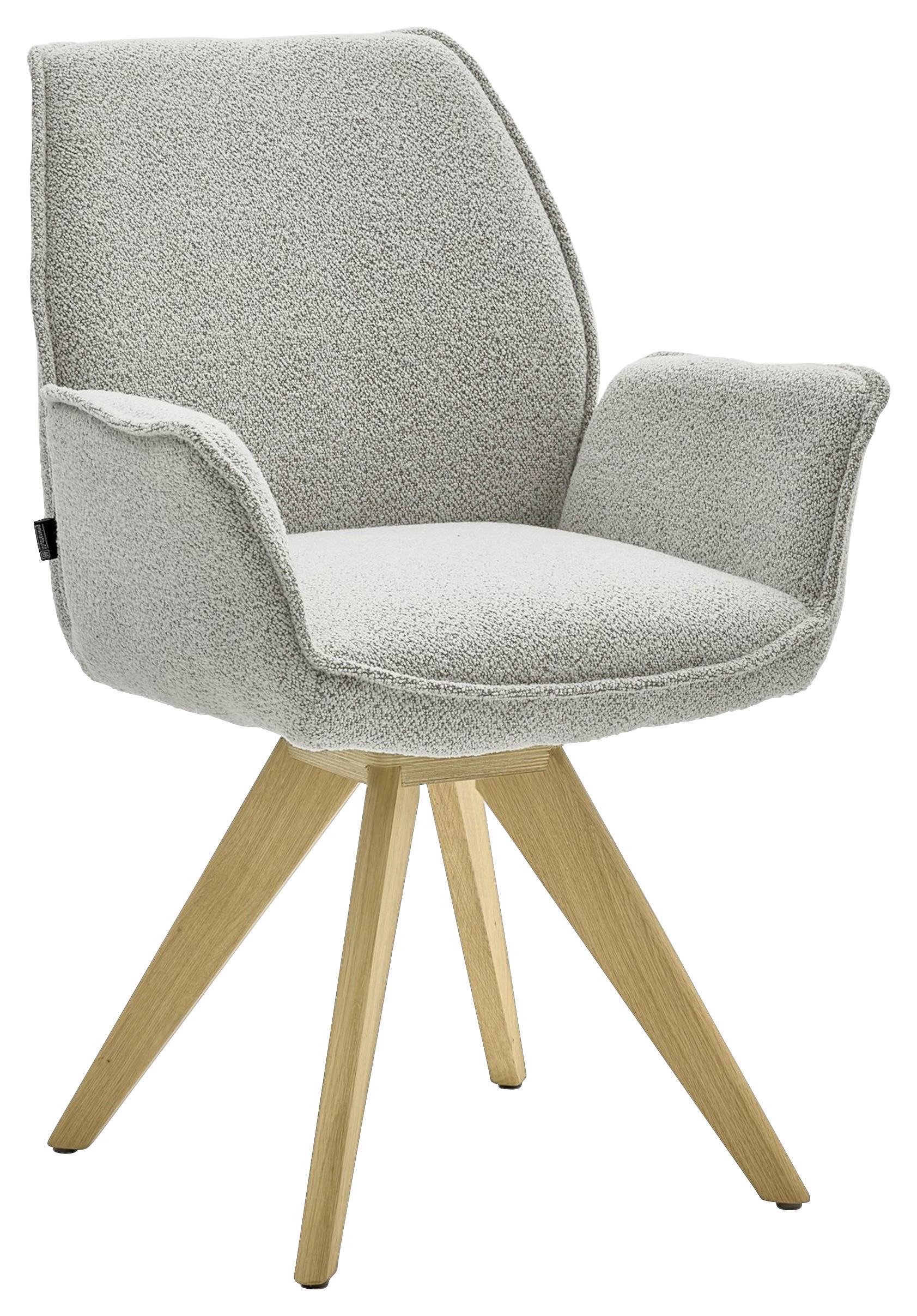 ARMLEHNSTUHL  in Bouclé  - Wildeiche/Eichefarben, Design, Holz/Textil (63/91/65cm) - Musterring