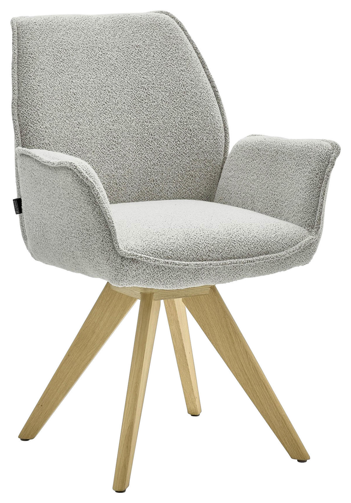 ARMLEHNSTUHL  in Bouclé  - Wildeiche/Eichefarben, Design, Holz/Textil (63/91/65cm) - Musterring