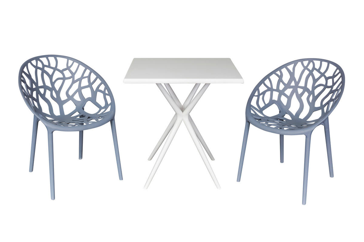 GARTENTISCH 70/70/74 cm Kunststoff quadratisch  - Weiß, Design, Kunststoff (70/70/74cm) - Ambia Garden