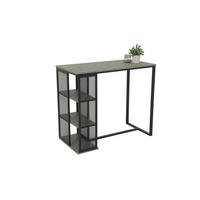 BARTISCH in Metall, Holzwerkstoff 120/102,5/60 cm   - Schwarz/Grau, MODERN, Holzwerkstoff/Metall (120/102,5/60cm) - P & B