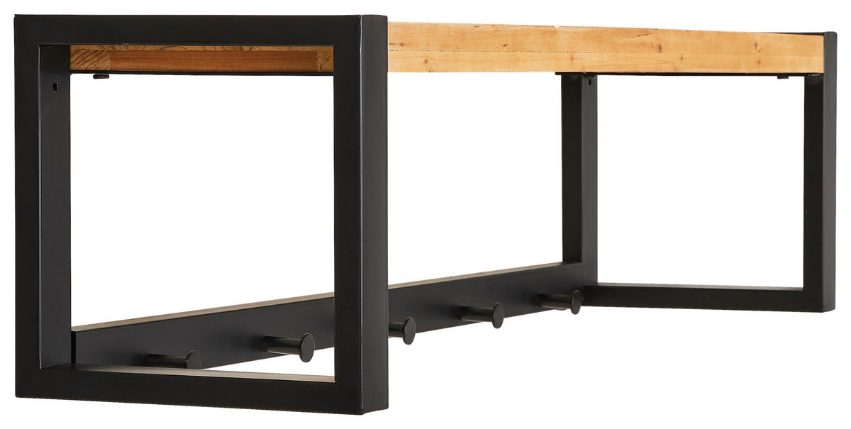 WANDGARDEROBE  in Altholz  - Design, Holz/Metall (100/25/25cm) - MID.YOU