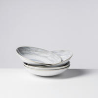 SUPPENTELLERSET TIEFER SEE 4-teilig  - Hellgrau/Weiß, Basics, Keramik (22,2/5cm) - Gipfelstück