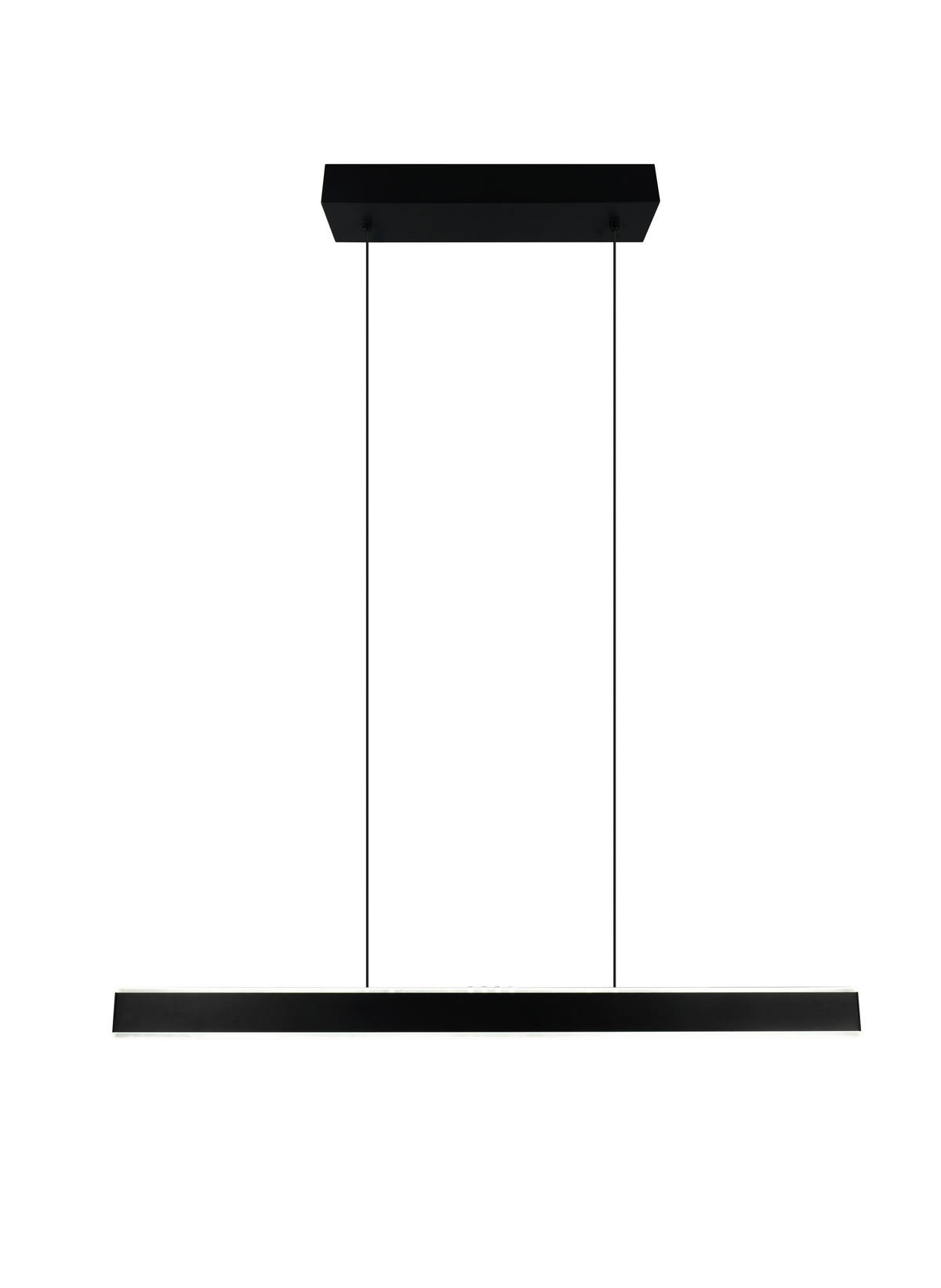 LED-HÄNGELEUCHTE 120/10/60-180 cm  - Schwarz/Weiß, Design, Kunststoff/Metall (120/10/60-180cm)
