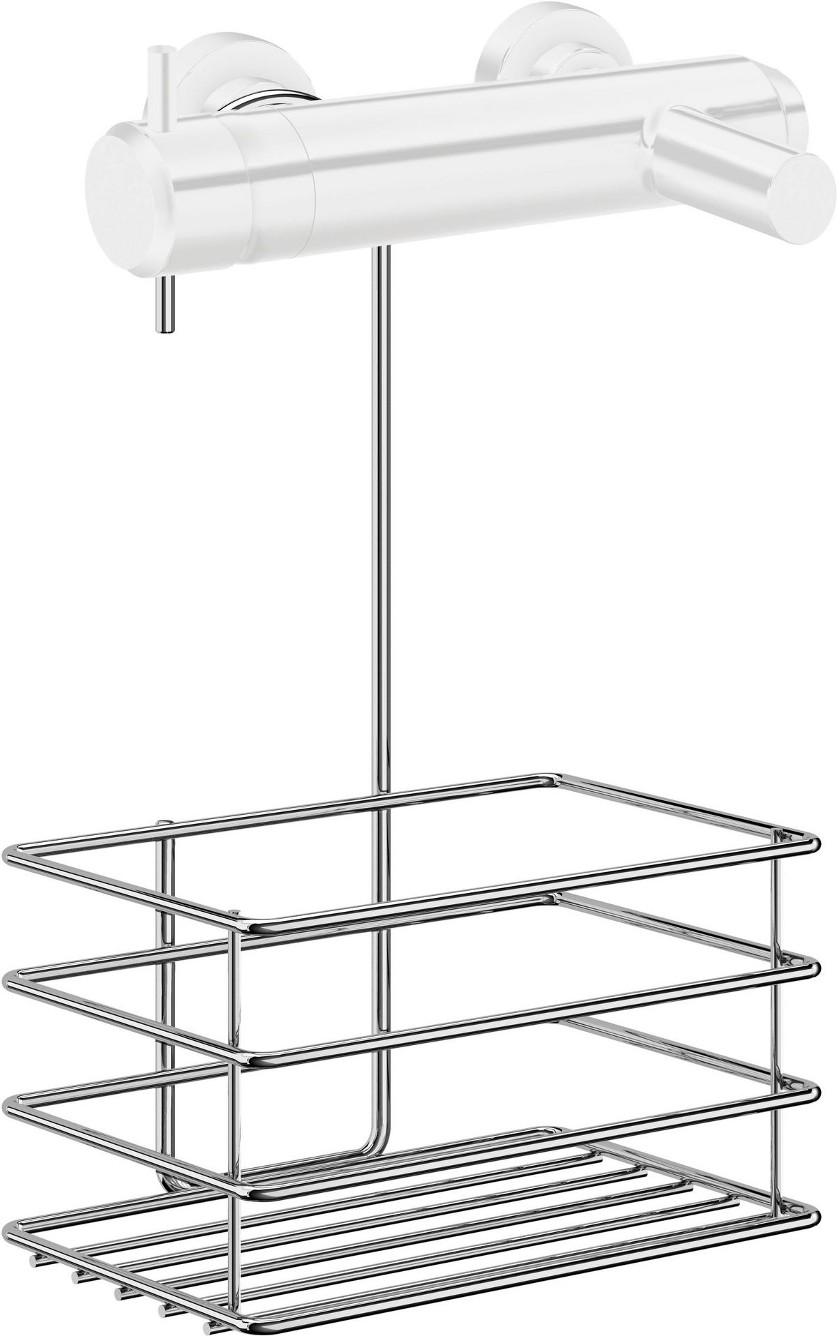 DUSCHKORB BESLAGSBODEN KÖRBE Chromfarben  - Chromfarben, Basics, Metall (18/28,3/9,8cm) - Smedbo