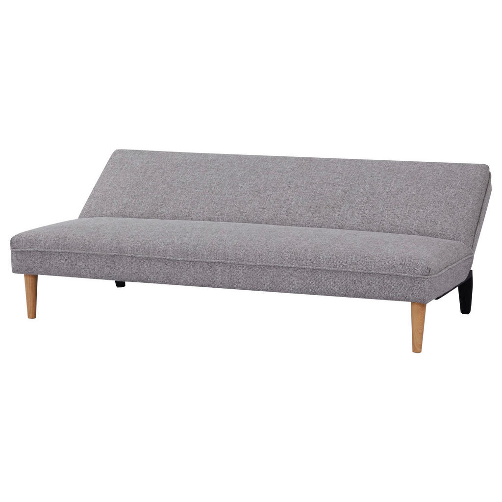 Thumbnail - Mid.you Schlafsofa, Hellgrau, Textil, Birke, vollmassiv, 3-Sitzer, 180x77x87 cm, Bsci, Liegefunktion, Wohnzimmer, Sofas ...
