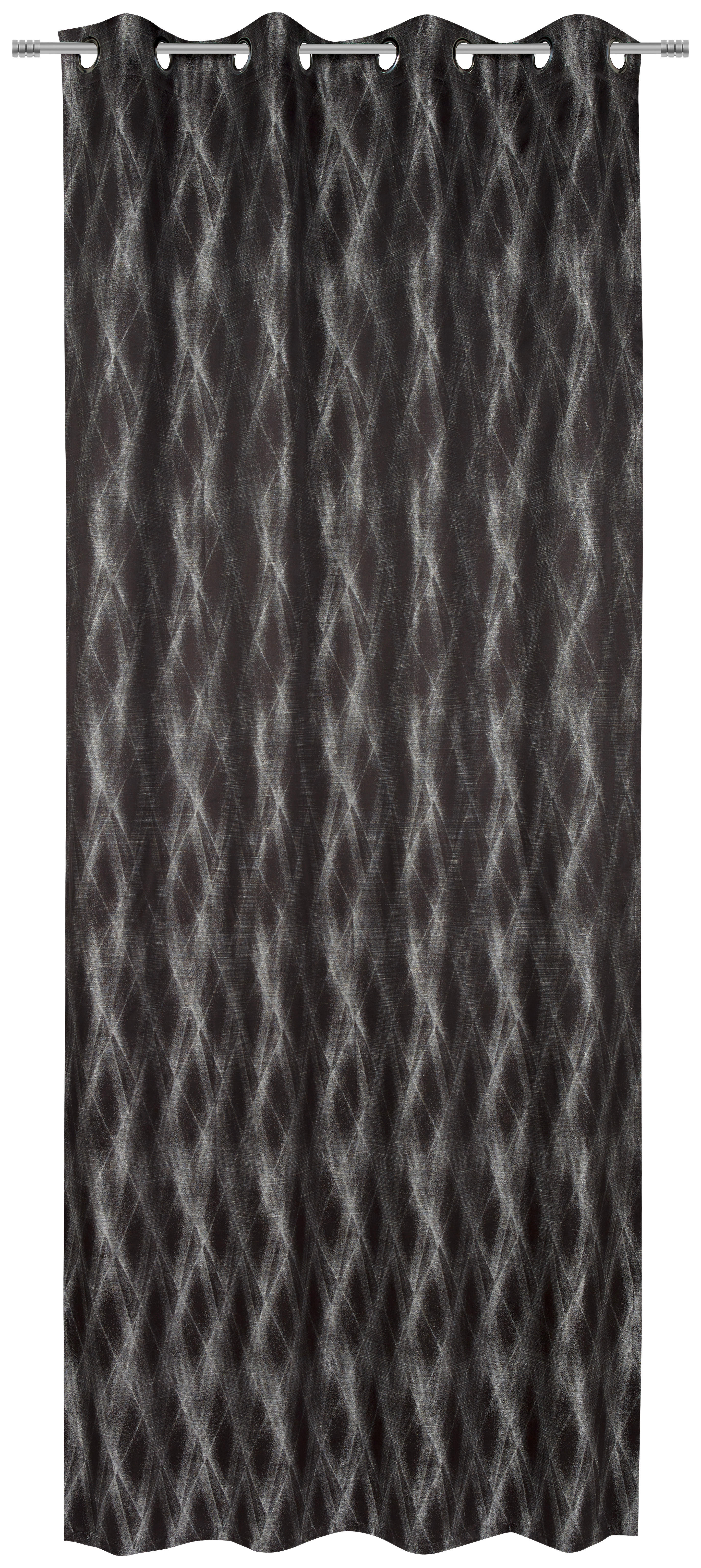 ÖSENSCHAL Narvik blickdicht 135/250 cm   - Schwarz/Grau, Design, Textil (135/250cm) - Ambiente